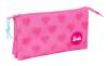 PORTATODO TRIPLE BARBIE "CORAZONES" SAFTA26 812505744 12X22 UNIDAD