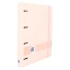 CARPEBLOC RINGBOOK A4 4A ENRI OXFORD SCHOOL POLYFOAM ROSA PASTEL C/RECAMBIO 100H 5 COL 400131303
